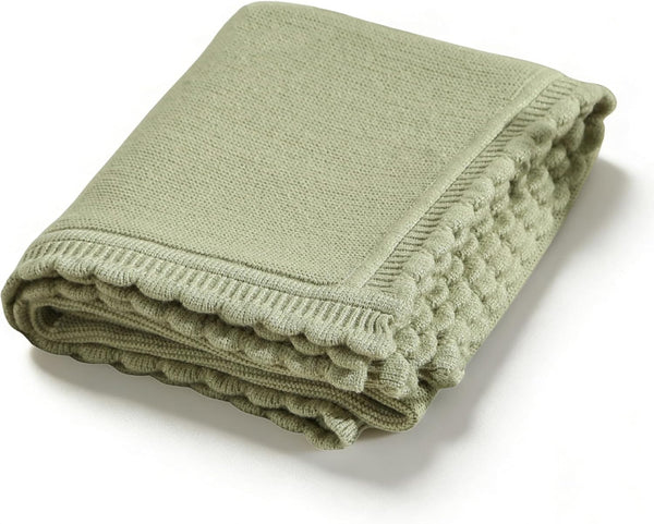 Baby Blanket Cozy Warm Newborn Swaddle Receiving Knit Blanket Soft Stretchable for