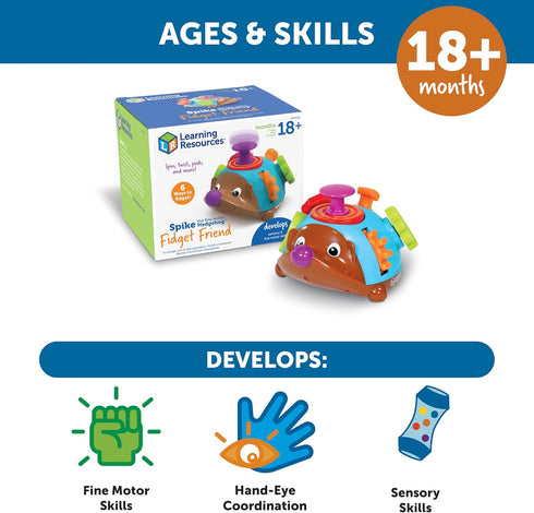 Learning Resources Spike the Fine Motor Hedgehog Fidget Friend - Educational Toy for Toddlers 18+ Months