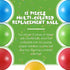 12 Bulldozer 1.75 Inch Civaner Pieces Multi Colored Plastic Replacement Balls Small Popper Toy Balls Soft Crush Proof