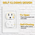 Outlet Covers (45 Pack) - Self-Closing 3-Prong Swivel Electrical Outlet Protectors for Baby - Upgraded Adhesive