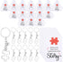 Back to School Gifts for Teachers Puzzle Keychain with Thank You Card and Organza Bag, Teacher Appreciation Gift