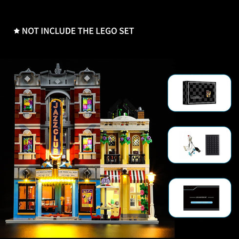 ManKiaPro LED Light Kit for Lego 10312 Jazz Club Building Blocks Model (Lights Only, No Lego Set)