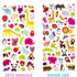 4 Sheets 3D Puffy Stickers for Kids - Mother Child Animals, Dogs, Cats, Elephant, Giraffe, Monkey, Sheep, Panda, Koala,