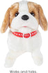 Happy Trails Interactive Plush Puppy Toy, Battery Operated Dog That Walks, Barks, and Does Back Flips