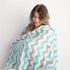 3 2 Newborn Bamboo Rayon Swaddle Wraps | Baby Receiving Blankets pk: Wrap & Muslin Square Blankets - Light Blue & Grey