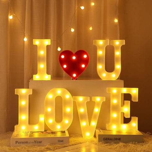 HFDJRWK Decoration(B,70cm) Diy Foam Board Lights Up Letters Large Lighting Letter for Baby Bath Anniversary Party