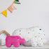 BenBen Elephant Plush Toys, Set of 3 Cute Elephant Family Stuffed Animal, Kawaii Plushies, White & Hot Pink