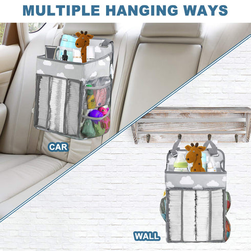 jocabo Diaper Caddy Hanging Diaper Caddy Organizer, Hanging Nursery Nappy Organiser Diaper Holder Caddy Stacker