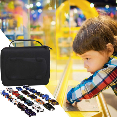 Mchoi Shockproof Carrying Case for Hot Wheels 20 Cars, Toy Car Organizer for Matchbox Cars Storage