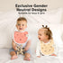 8-Pack 0-24 (Mesozoic) Organic Baby Bibs for Boys, Girls - Soft Cotton Drooling and Teething Bibs for Baby Girl & Boy
