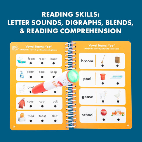 Educational Insights Hot Dots First Grade Workbook: Math & Reading - Learning Activities for Kids Ages 6+