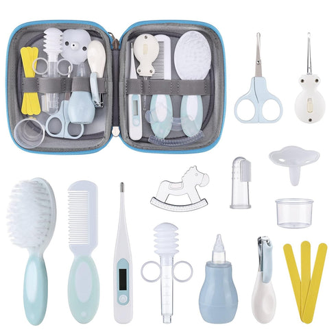 Baby Grooming and Health Kit, Lictin 15 in 1 Safety Care Set, Newborn Nursery Health Care Set with Hair Brush, Comb,