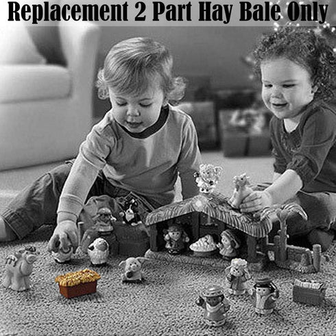 Little People Replacement Part for Fisher-Price Manger Scene - N6010, Christmas Story Playset, Replacement Hay Bale