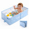 Toddler Bath Tub for Shower, Foldable Baby Bathtub, Portable Kids Bathtub &