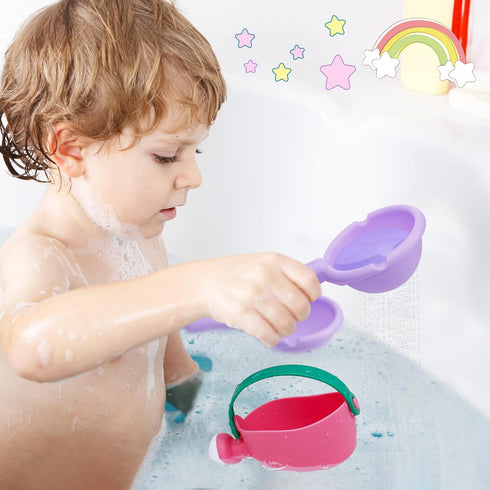 Bath Toys for Toddlers Age 1-3, 3 Pack Baby Bath Tub Water Table Toys, Soft Mold Free Fun Tactile Training Gifts