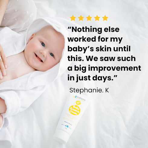 Newborn-12 (75g) Grahams Natural Baby Eczema Cream Moisturizer for Years | Rash, Redness, Dry Skin & Itch Relief |