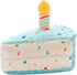 6 inches, Magic Years Musical Light Up Plush Toy, Happy Birthday Cake Slice, Multicolored