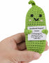 Letken Encouragement Pickle Plush Toys Positive Crochet Animals Gifts Encouragement Birthday Gifts, Christmas Stocking