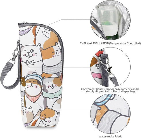 Insulated Baby Bottle Travel Case - Portable Organizer for Outdoor Feeding