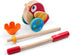 22.05 Inch Hape Lilly Musical Push Along | Wooden Push Along Baby Walking Bird, Playful Kids Toy with Detachable Stick