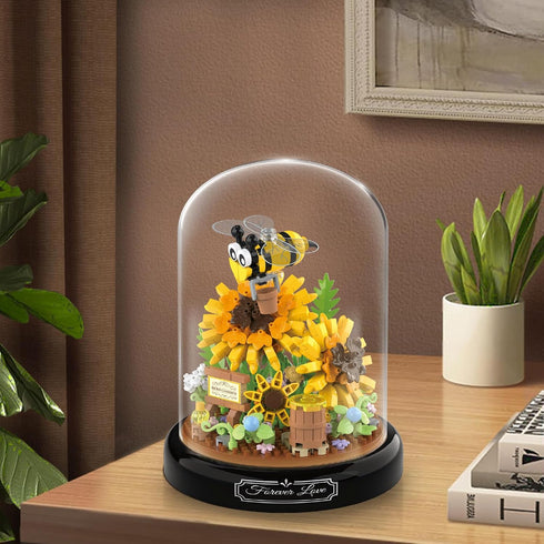 Flower Bouquet Building Sets, 548 PCS Animals Flowers Botanical Collection Mini Bricks Toy for Adults, Valentine's Day