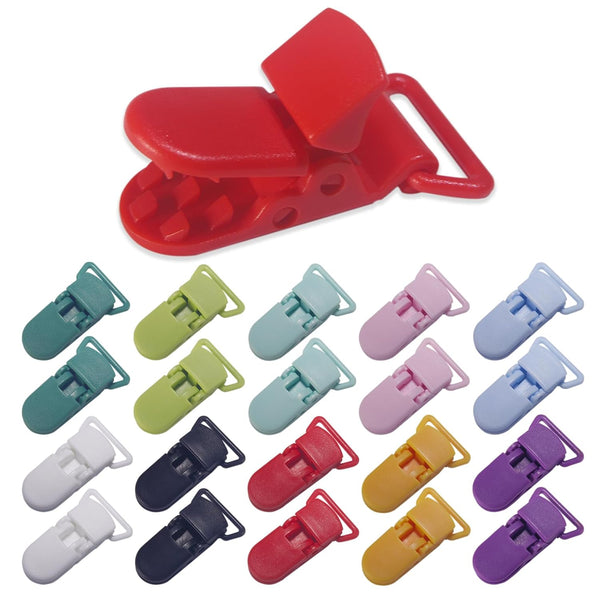 20-Pack Pacifier Clip Replacement Ends - BPA-Free Plastic Fasteners for DIY Baby