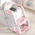 WAAYAA 2 1 in Potty Training Seat with Ladder for Toddler, Upgraded Adjustable Height Potty Training Toilet Splash