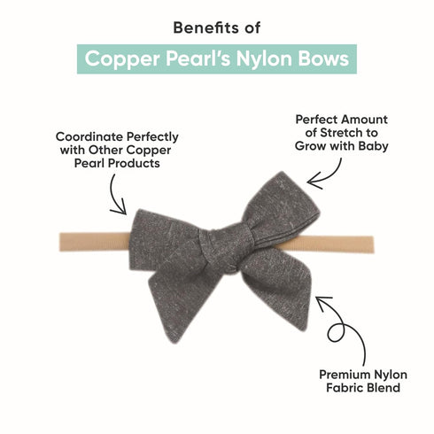 Copper Pearl Baby Bows: Stylish Headbands for Baby Girls, Premium Soft and Stretchy Baby Headbands, Perfect for Newborns, Trendy Designs - Cheery
