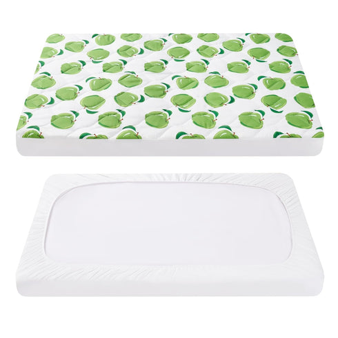 TILLYOU Pack and Play Sheet - Soft Quilted Crib Cover Pad, Toddlers