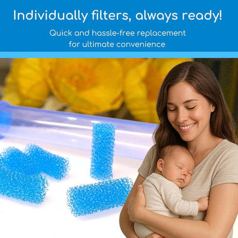 120-Pack Premium Baby Nasal Aspirator Hygiene Filters, Replacement for NoseFrida, BPA Free