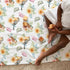 Watercolor Birds Butterfly Flowers Toddler Baby Blanket for Boys Girls, Spring Floral Swaddle Blankets for Infant