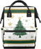 Hsnar Snowflakes Christmas Tree Waterproof Diaper Bag Backpack Large Capacity Baby Bag with