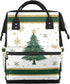 Hsnar Snowflakes Christmas Tree Waterproof Diaper Bag Backpack Large Capacity Baby Bag with
