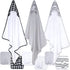 Set 23 Set The Peanutshell Hooded Bath Towel and Wash Cloth for Baby Boys or Girls - Piece Unisex - Black Plaid