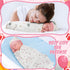 VitalCozy 6 Pack Set Set 3-7 Lbs) Preemie Swaddle Blanket Wrap with Hat Cotton Baby Swaddle Wrap Hat for Preemie