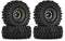 INJORA Black Coating Brass 1.0 Beadlock Wheel Tires Set for Axial SCX24 AX24 TRX4M FCX24 Upgrade 1/24 1/18 RC Crawler