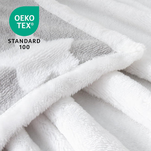 Cozy 33x43 Inches, Baby Blanket for Toddlers, Reversible Star Jacquard Ultra Soft Shaggy Fleece Swaddle Receiving