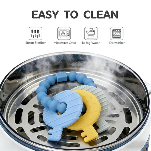 3+ Baby Keys Teether Toys,Silicone Teething Toys for Months,Teething Keys Toy for Infants-Soft & Raised Texture