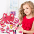 Set 3-5 4-6, 3 4 5 6 7 Toddler Pretend Makeup Kit for Girls, Play Makeup for Kids Fake Make up Toy with Unicorn Purse