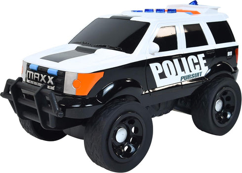 Sunny Days Entertainment Maxx Action 12’’ Large Police Car Toy, Motorized Drive, Siren Sounds for Kids 3-8