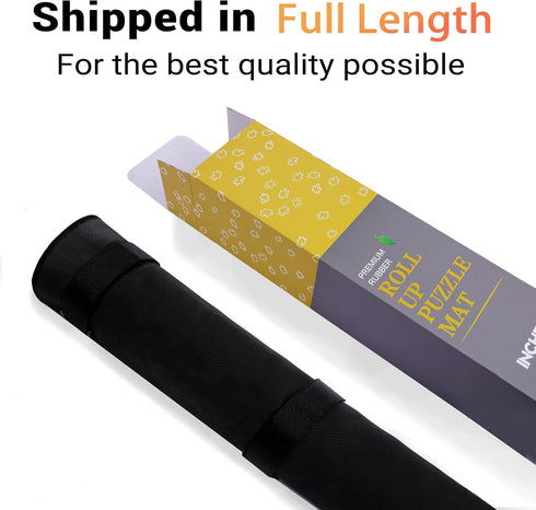 2000 48 31 6 Lwoeo Jigsaw Puzzle Mat Roll Up Pieces, Black x Smooth Top Saver Pad, Large Rubber Puzzel Matt Rollup
