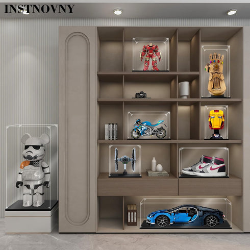 Acrylic Display Case for Collectibles, Clear Box for Lego 10265 Car Model Toys, 15.7*7.9*5.9 inch