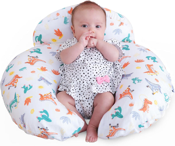 AMASKY Nursing Pillow, More Support for Mom and Baby, Removable Cotton Cover