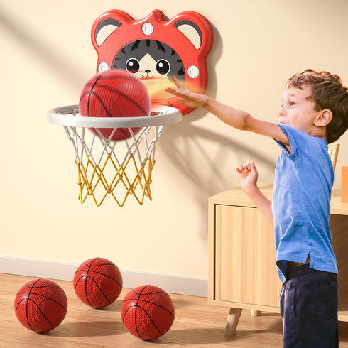 Toddler Basketball Hoop Indoor Toys for Boys Ages 3-5, Ideal Birthday Gifts for 3 4 5 6 Year Old Kids