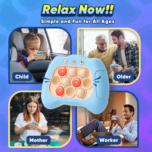 Handheld Game for Kids 6-12, Sensory Fidget Toys, Birthday Gifts for 6-12 Year Old Boys & Girls - Blue