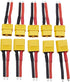 Blomiky XT60H 5 Pairs 14AWG Silicon Wire Extension Deans XT60 Plug Connector for RC Cars