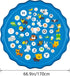 ARFBEAR 67" 3-16 Summer Splash pad for Kids, Kiddie Pool Splash Pads for Toddlers Outdoor Water Spray Play Mat Wading