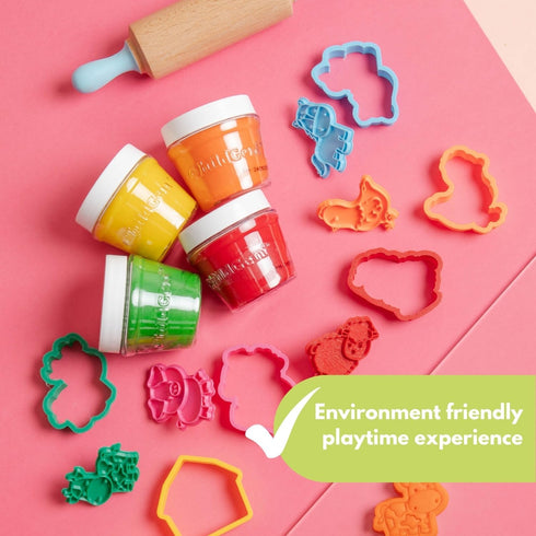 Set, 3-Pack 4.5-Ounce ChildGen Natural Play Dough Non-Toxic, Super Soft, Long Lasting Playdough, Modeling Dough, Kids