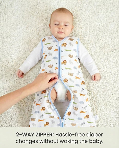3 Pack 0-6 100% 0.5 2-Way Baby Sleep Sack Months Organic Cotton, TOG Lightweight Wearable Blanket, Zipper Sleeping Bag
