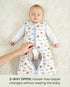 3 Pack 0-6 100% 0.5 2-Way Baby Sleep Sack Months Organic Cotton, TOG Lightweight Wearable Blanket, Zipper Sleeping Bag